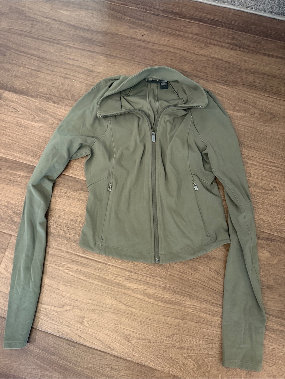 Athleta Cropped Salutation Jacket with Mesh Stripe